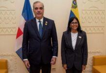 Presidente Abinader y Delcy Rodriguez tratan cooperación energía y consular