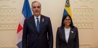 Presidente Abinader y Delcy Rodriguez tratan cooperación energía y consular